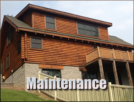  New Hill, North Carolina Log Home Maintenance