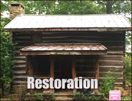 Historic Log Cabin Restoration  New Hill, North Carolina